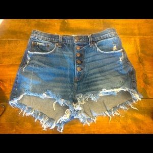 Abercrombie high rise mom shorts